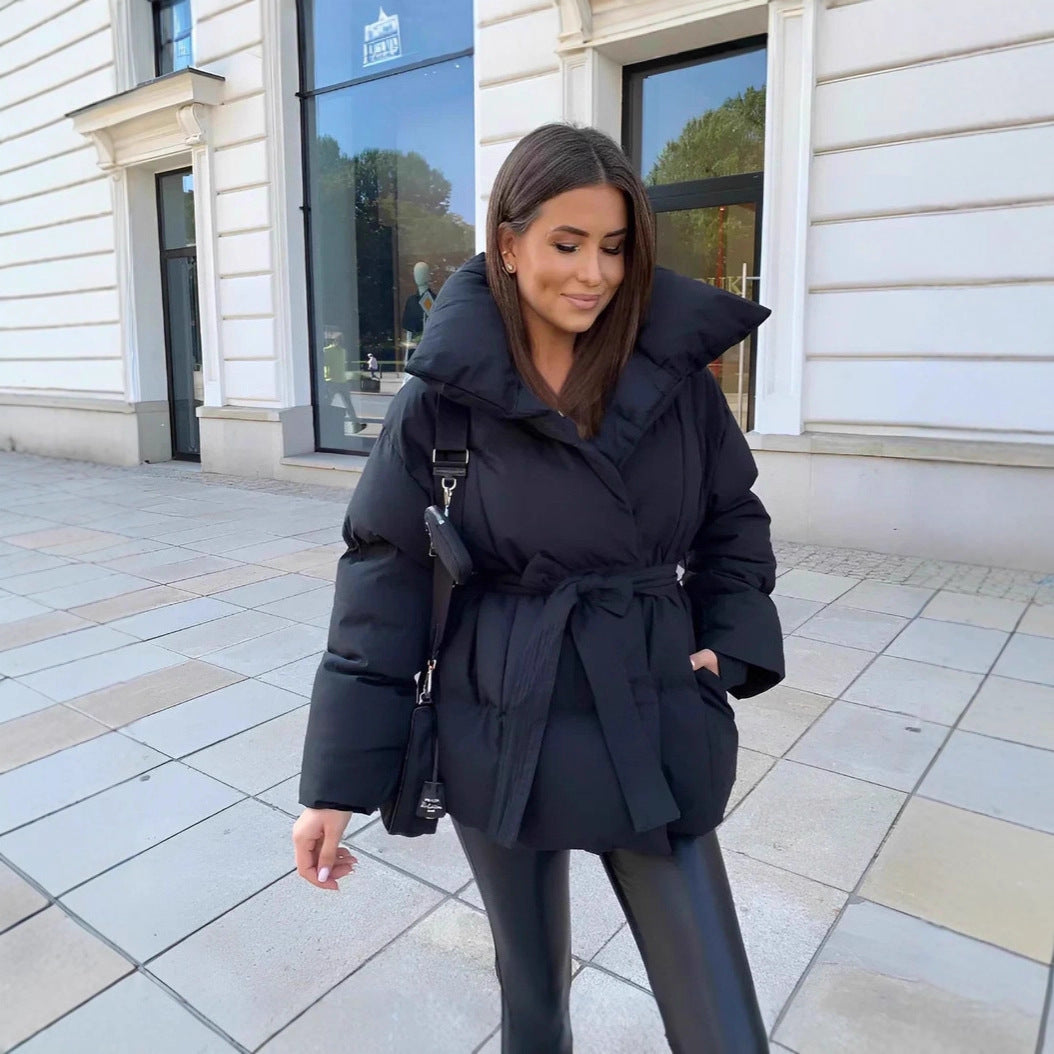 Doudoune ceinturée femme hiver