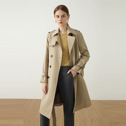 Trench-Coat Femme Coupe Droite – Style Intemporel et Chic