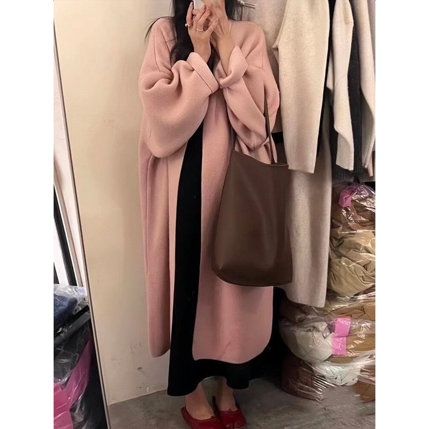 Manteau en laine style cosy