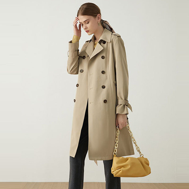 Trench-Coat Femme Coupe Droite – Style Intemporel et Chic