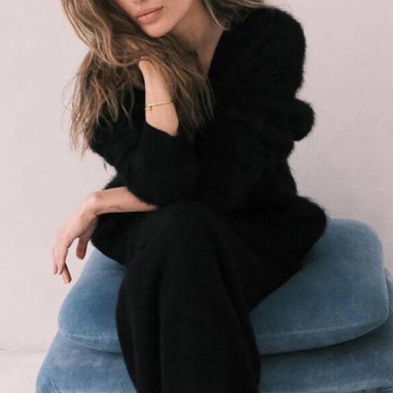 Cardigan duveteux femme élégant