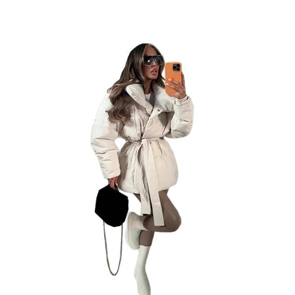 Doudoune ceinturée femme hiver