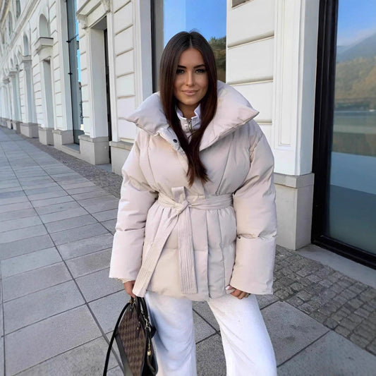 Doudoune ceinturée femme hiver
