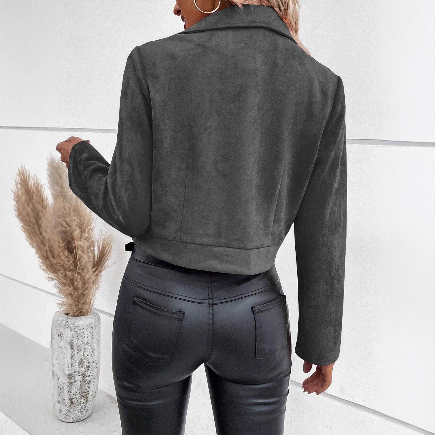 Veste d’Hiver Slim à Revers Chic