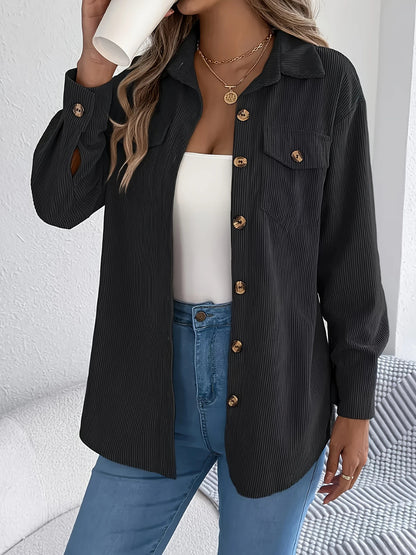 Manteau-Chemise Lorenza Velours Côtelé