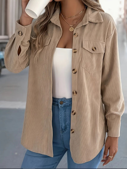 Manteau-Chemise Lorenza Velours Côtelé