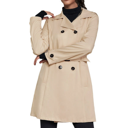 Manteau britannique mi-long femme